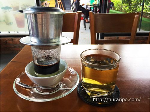 ドラゴンパレスホテルの目の前のカフェで飲めるベトナムコーヒー